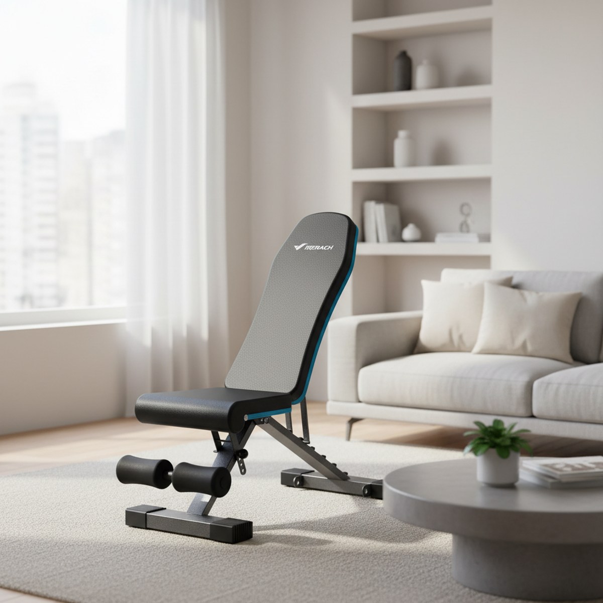 Home Gym Weight Bench - ม้านั่งออกกำลังกายปรับระดับได้ พับเก็บได้ รองรับน้ำหนัก 990 ปอนด์ ปรับมุมได้