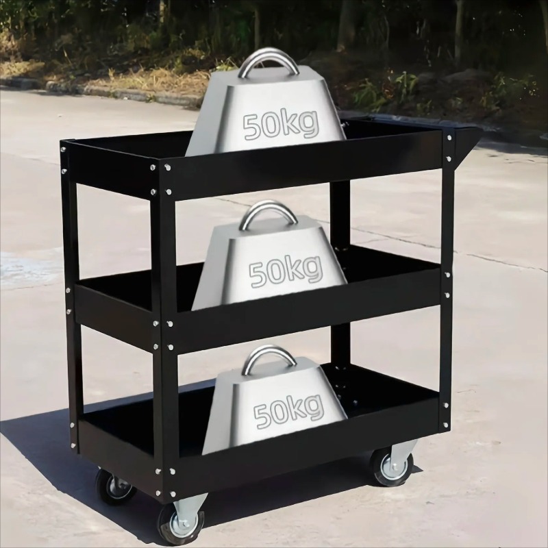 Home Gym Folding Rack - ชั้นวางอุปกรณ์ฟิตเนสแบบปรับได้หลายชั้น สำหรับจัดเก็บดัมเบล ชั้นวางโลหะแข็งแรงทนทานพร้อมล้อเลื่อน