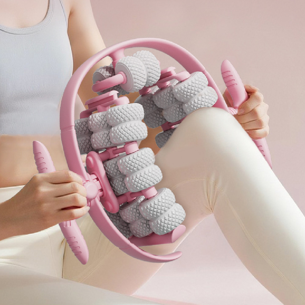 Home Gym Manual - ลูกกลิ้งโยคะแบบถอดได้, เครื่องนวดรูปวงแหวนสำหรับการผ่อนคลายเนื้อเยื่อส่วนลึกบริเวณต้นขาและน่อง, อุปกรณ์ออกกำลังกายที่บ้าน