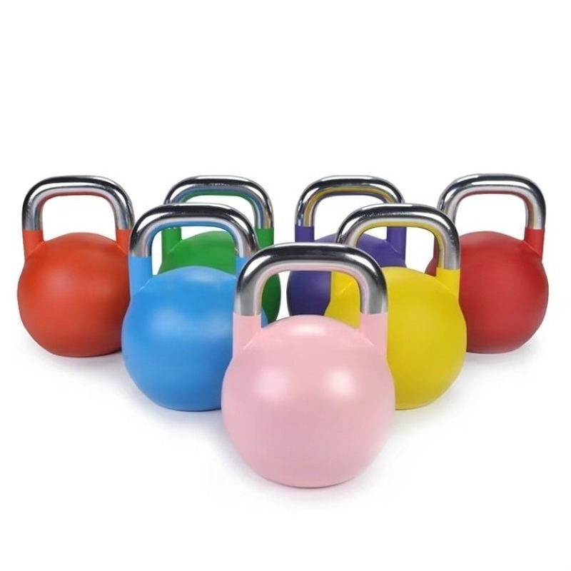 Home Gym Kettlebells - ดัมเบลแบบเคลือบผง 12 กก. คุณภาพพรีเมียม ดีไซน์แบบบาร์เบล สำหรับการฝึกความแข็งแรงและฟิตเนสที่บ้าน