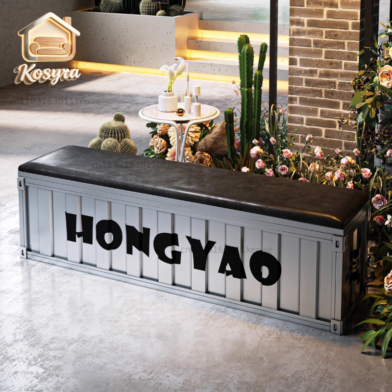 Home Gym Minimalist - ม้านั่งโลหะอุตสาหกรรมสำหรับวางรองเท้าบริเวณทางเข้า ม้านั่งยาวสไตล์เรโทรสำหรับร้านขายเสื้อผ้าและห้องนั่งเล่นในโรงยิม ม้านั่งวินเทจสำหรับนั่งรอ