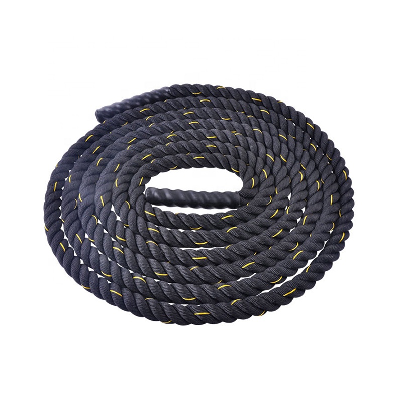 Battle Rope Heavy - เชือกออกกำลังกายแบบหนักสำหรับยิม ฟิตเนส เชือกฝึกต่อสู้ โพลีเอสเตอร์