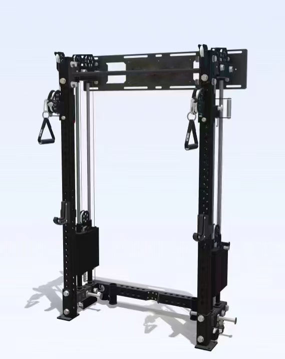 Home Gym Folding Rack - อุปกรณ์ออกกำลังกายแบบมัลติฟังก์ชั่น แร็คสควอทแบบติดผนัง เครื่องสมิธแมชชีน