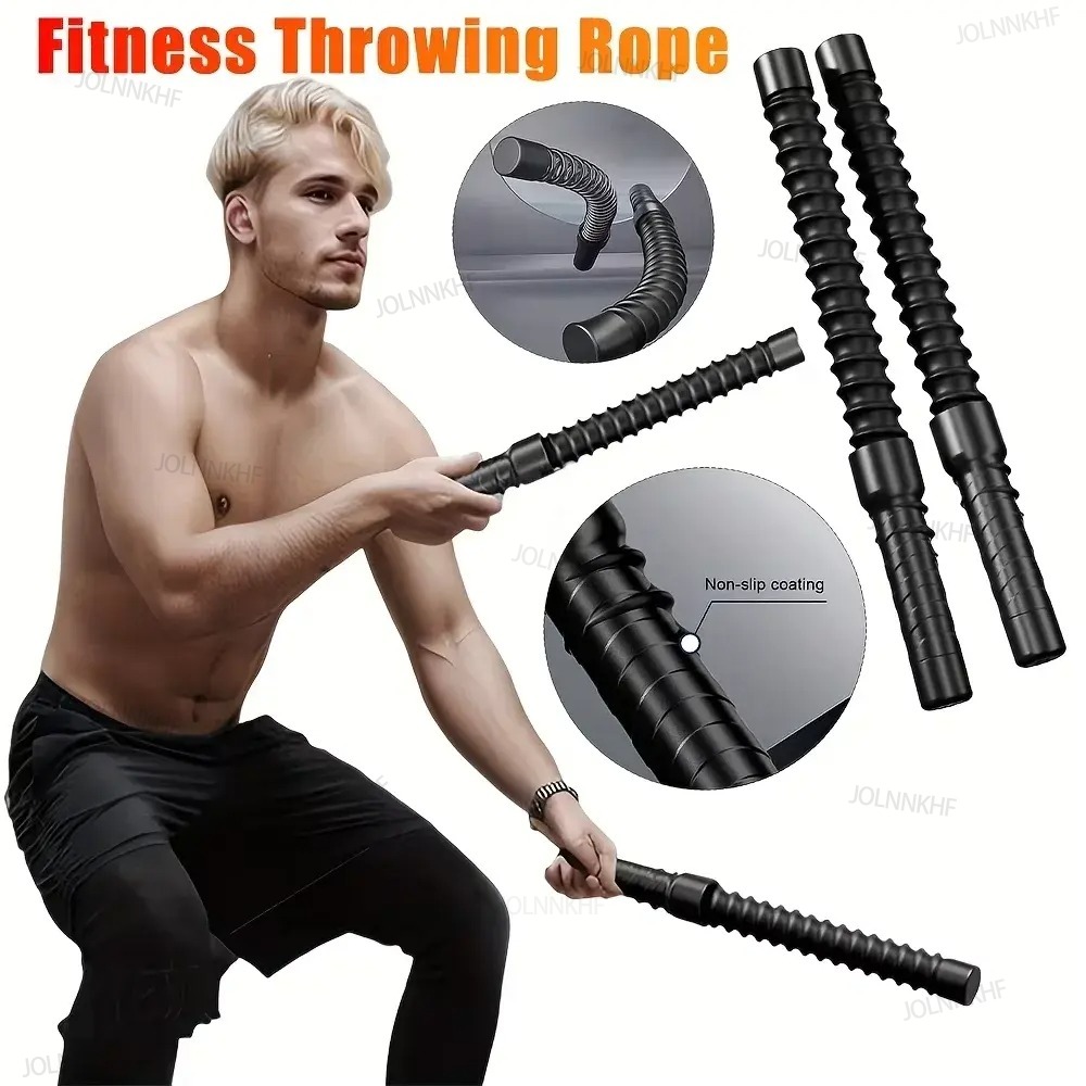 Battle Rope Heavy - เชือกออกกำลังกายแบบไร้สาย Heavy Duty 2 ชิ้น เชือกออกกำลังกายแบบไร้สายสำหรับใช้ในบ้าน
