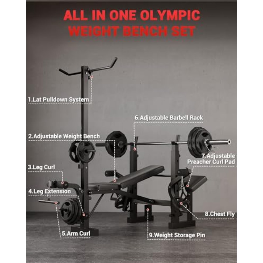 ชุดม้านั่งยกน้ำหนักแบบพับได้ 8 - Home Gym Weight Bench บทวิจารณ์และราคา