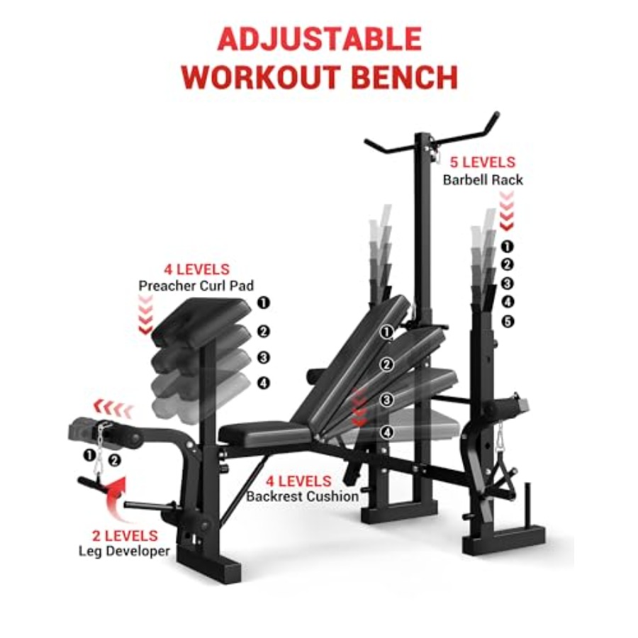 ชุดม้านั่งยกน้ำหนักแบบพับได้ 8 - Home Gym Weight Bench บทวิจารณ์และราคา