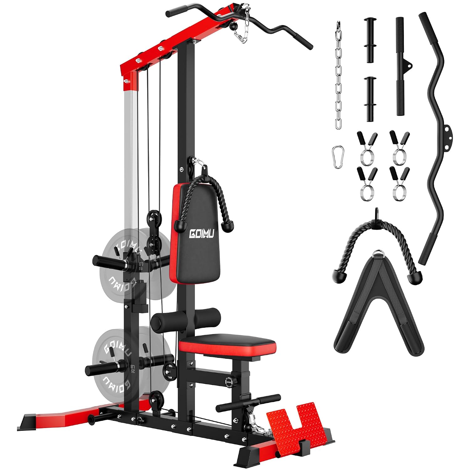 เครื่องดึงสายเคเบิล LAT Pulldo - Home Gym Rowing Machine บทวิจารณ์และราคา