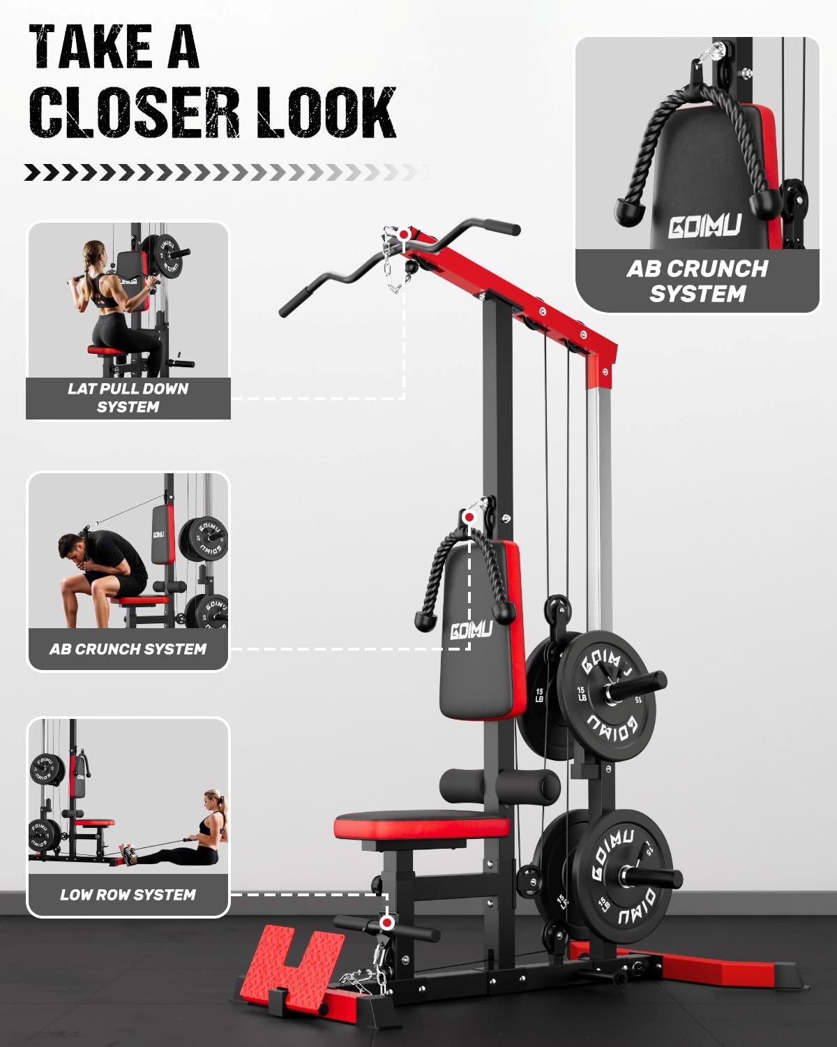 เครื่องดึงสายเคเบิล LAT Pulldo - Home Gym Rowing Machine บทวิจารณ์และราคา