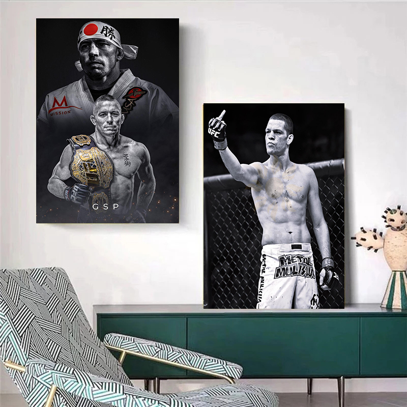 โปสเตอร์นักมวยชื่อดัง UFC ยิม  - Home Gym Minimalist บทวิจารณ์และราคา