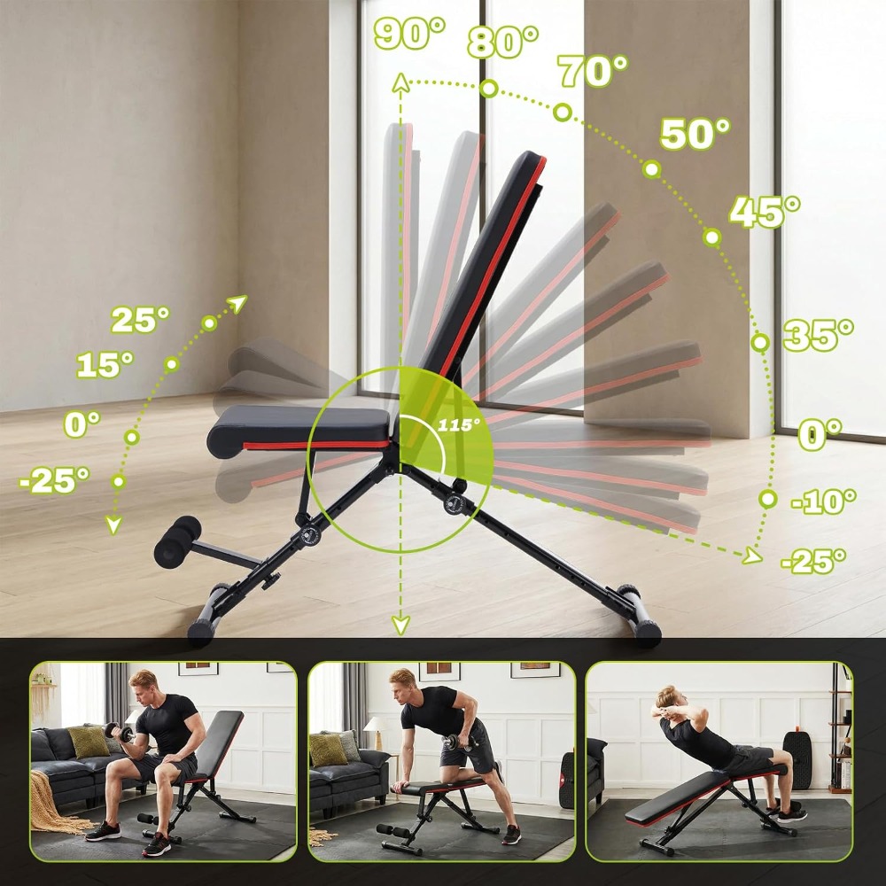 ม้านั่งปรับน้ำหนักได้สำหรับการ - Home Gym Weight Bench บทวิจารณ์และราคา
