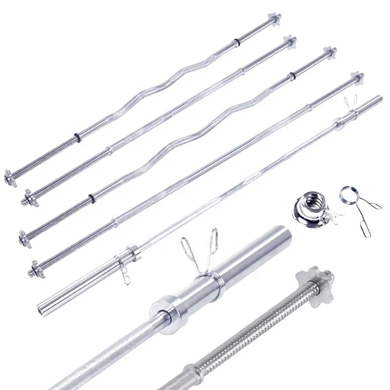 บาร์ยกน้ำหนักชุบโครเมียมแบบกำห - Barbell Curl Bar บทวิจารณ์และราคา
