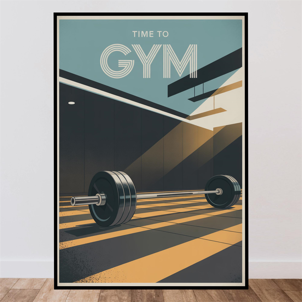 โปสเตอร์ Time To Gym สำหรับตกแ - Home Gym Minimalist บทวิจารณ์และราคา