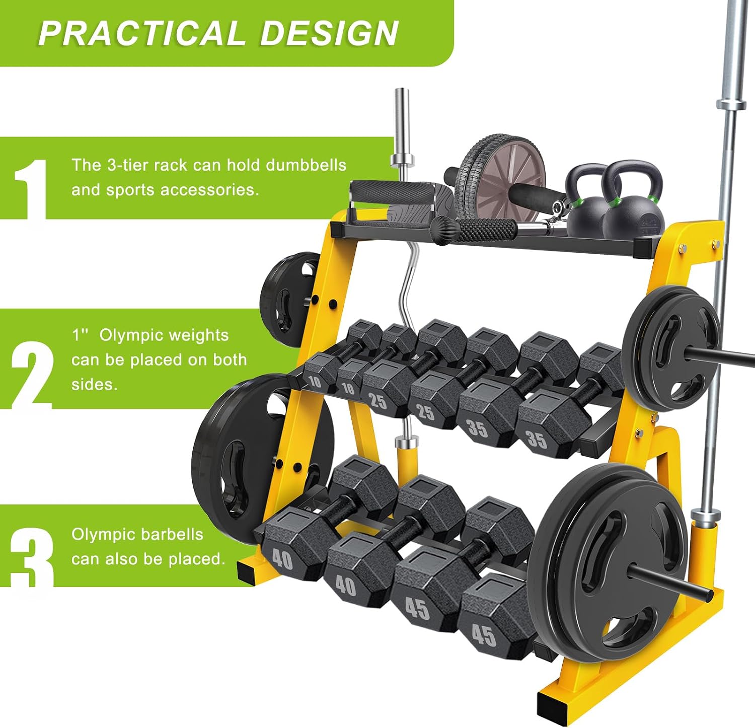 ชั้นวางดัมเบลแบบสามชั้นสำหรับง - Home Gym Kettlebells บทวิจารณ์และราคา