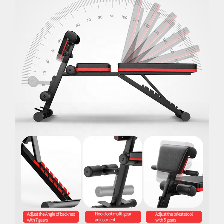 ชุดเก้าอี้ยกน้ำหนักแบบพับได้ปร - Home Gym Weight Bench บทวิจารณ์และราคา