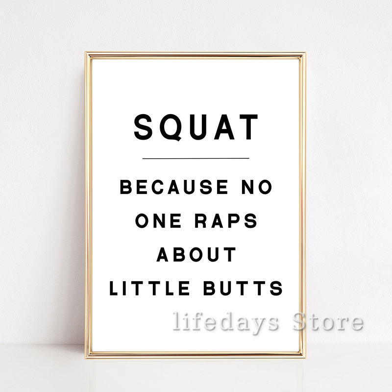 ฟิตเนสออกกําลังกายคําคมตลกโปสเ - Home Gym Minimalist บทวิจารณ์และราคา