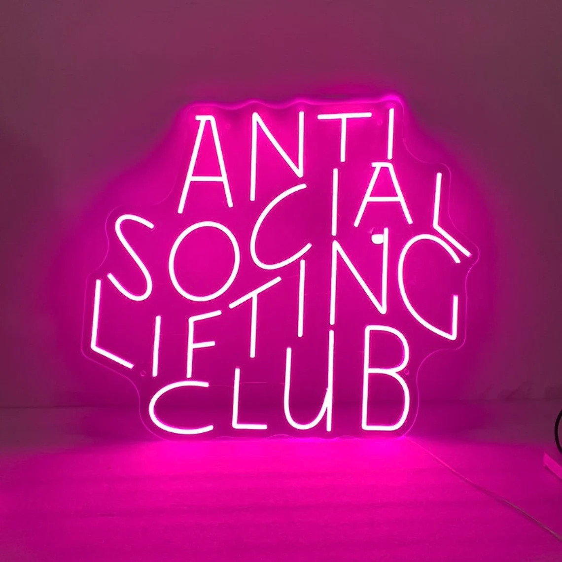 Anti Social Lifting Clubป้ายนี - Home Gym Neon Sign บทวิจารณ์และราคา
