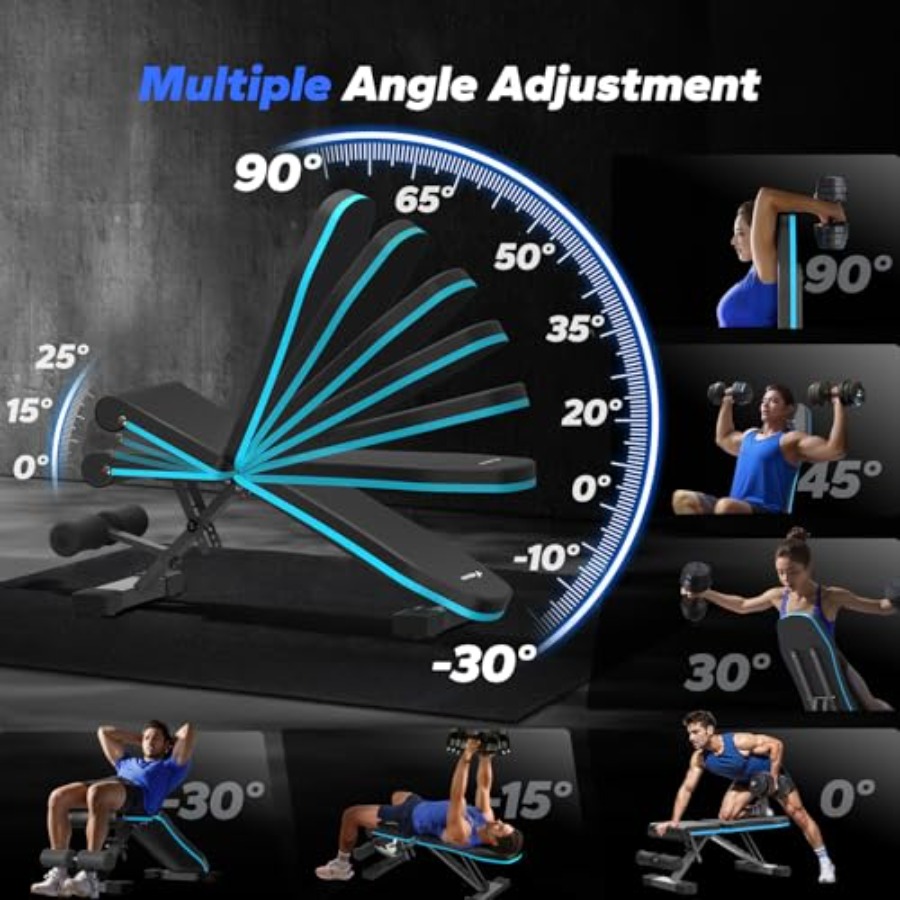 ม้านั่งยกน้ำหนักแบบพับได้สำหรั - Home Gym Weight Bench บทวิจารณ์และราคา