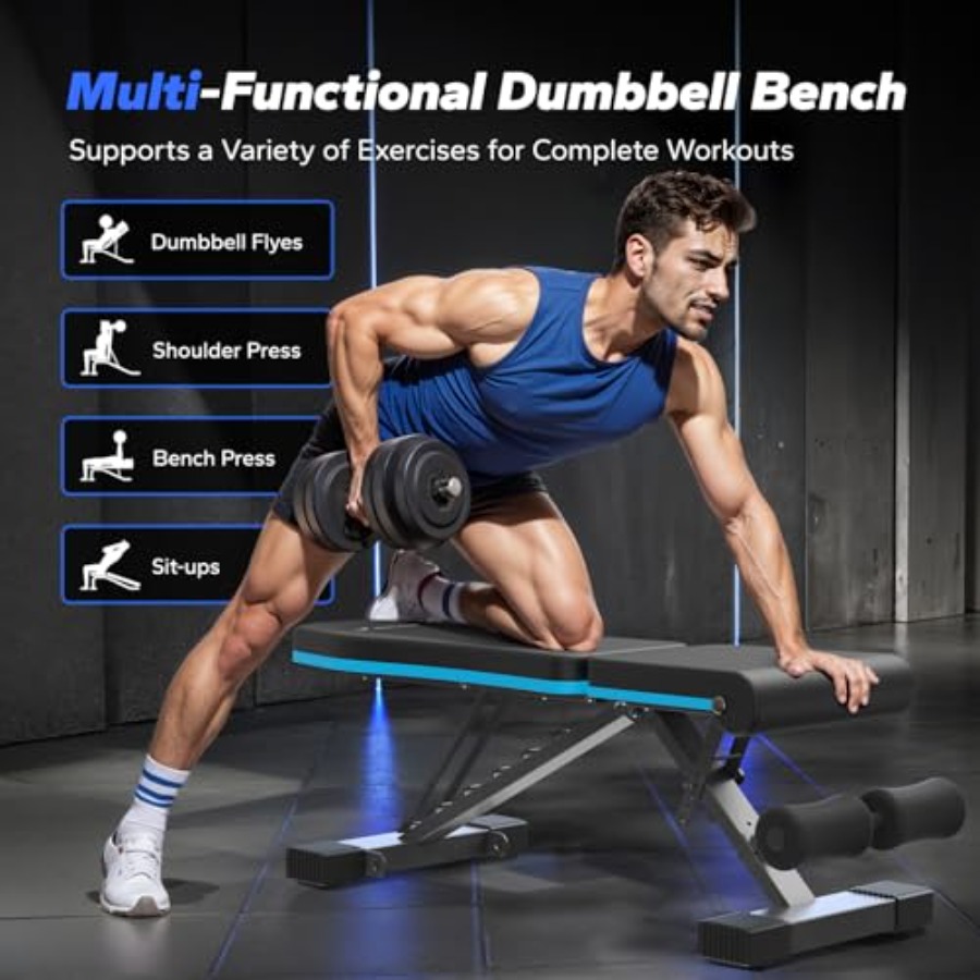 ม้านั่งยกน้ำหนักแบบพับได้สำหรั - Home Gym Weight Bench บทวิจารณ์และราคา