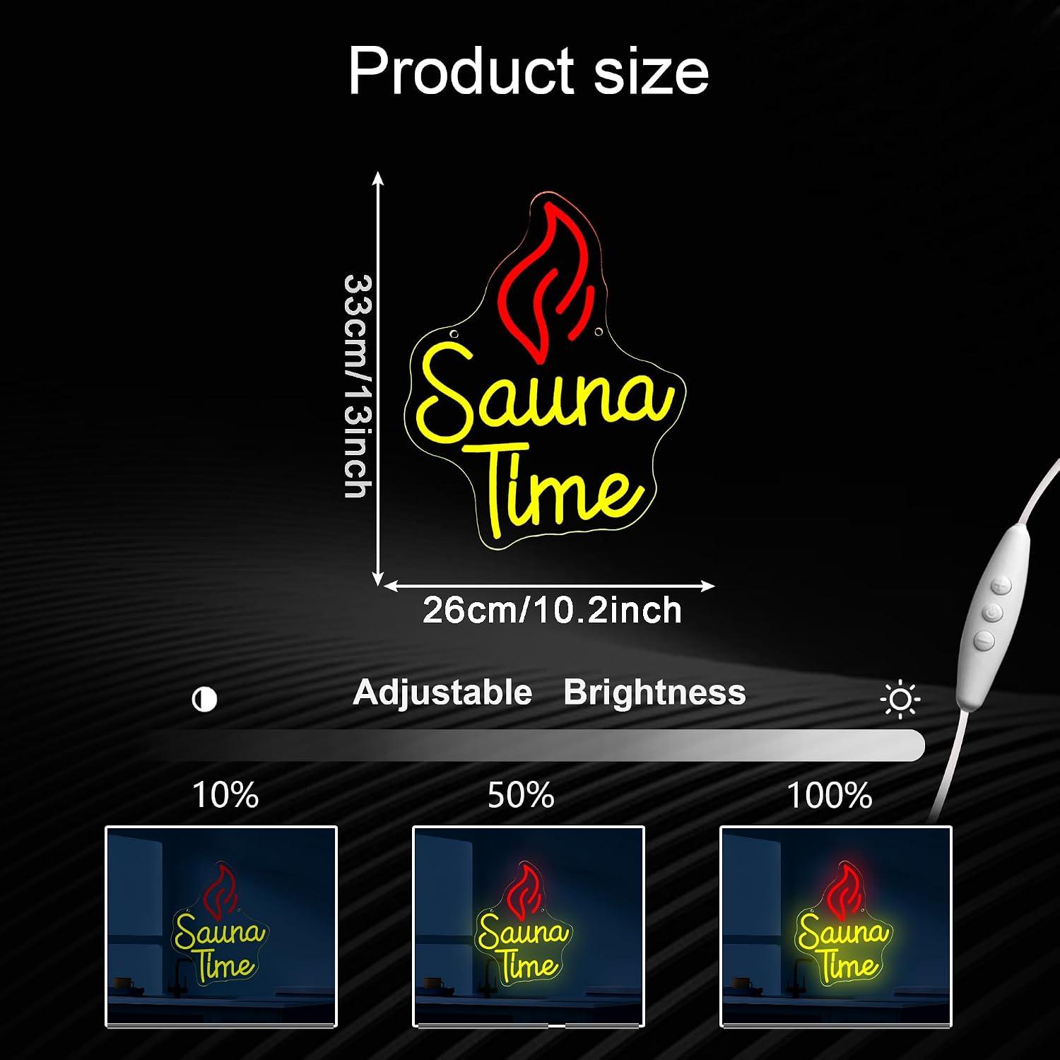 ป้ายไฟนีออน Sauna Time ไฟ LED  - Home Gym Neon Sign บทวิจารณ์และราคา