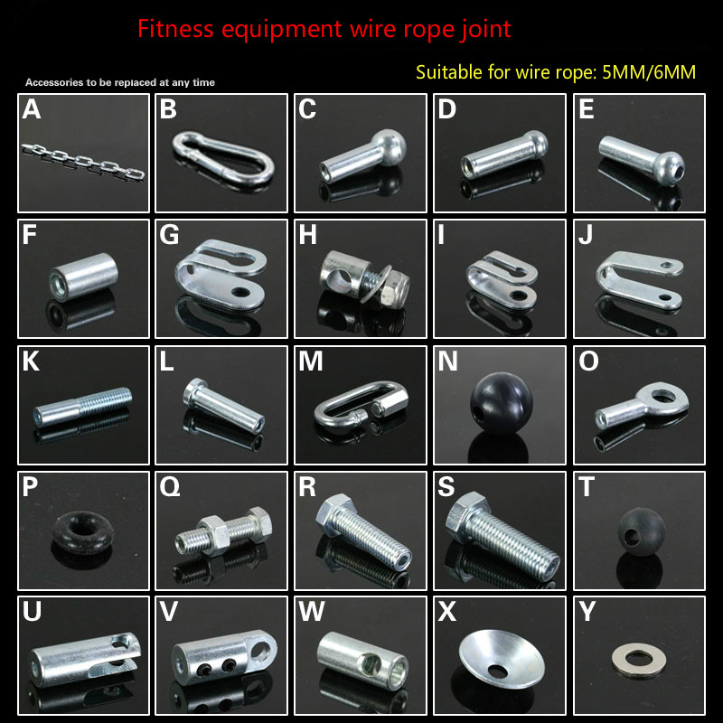 GYM ลวดเหล็กข้อต่ออุปกรณ์ฟิตเน - Lat Pulldown Cable บทวิจารณ์และราคา