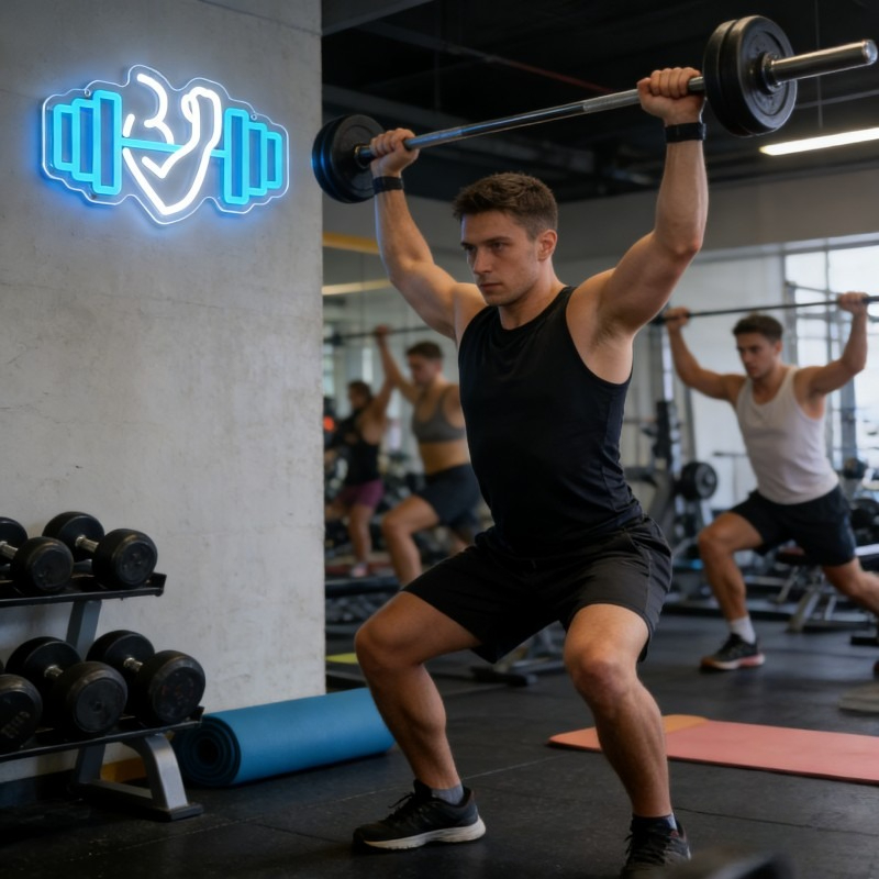 ป้ายไฟนีออนรูปดัมเบลบicep สำหร - Home Gym Neon Sign บทวิจารณ์และราคา