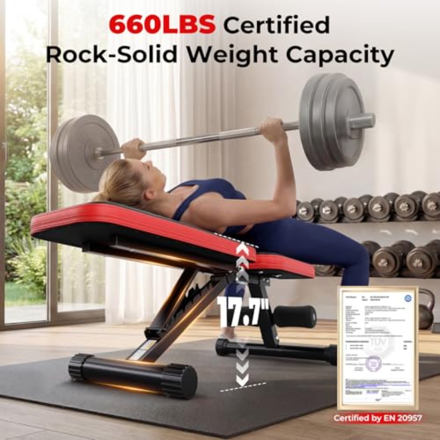 ม้านั่งยกน้ำหนักปรับระดับได้สำ - Home Gym Weight Bench บทวิจารณ์และราคา