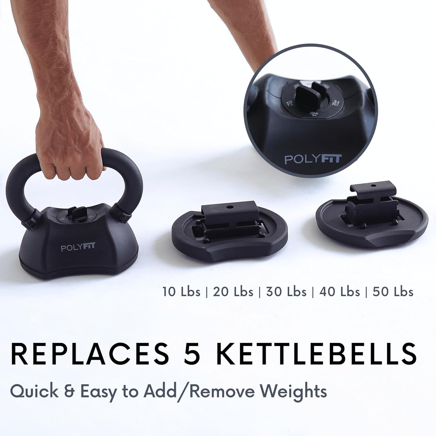 ชุดดัมเบลปรับน้ำหนักได้ Polyfi - Home Gym Kettlebells บทวิจารณ์และราคา