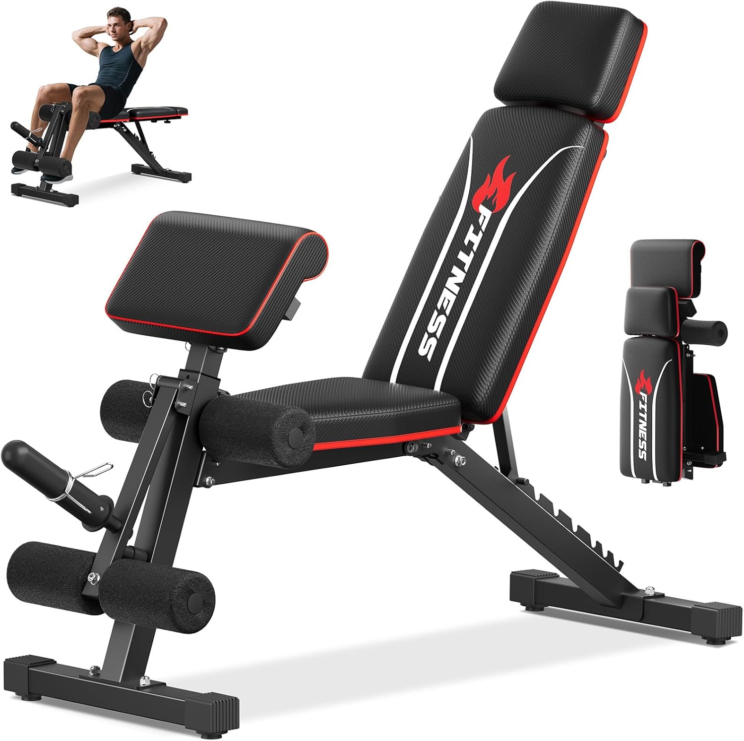 ม้านั่งยกน้ำหนักแบบพับได้สำหรั - Home Gym Weight Bench บทวิจารณ์และราคา