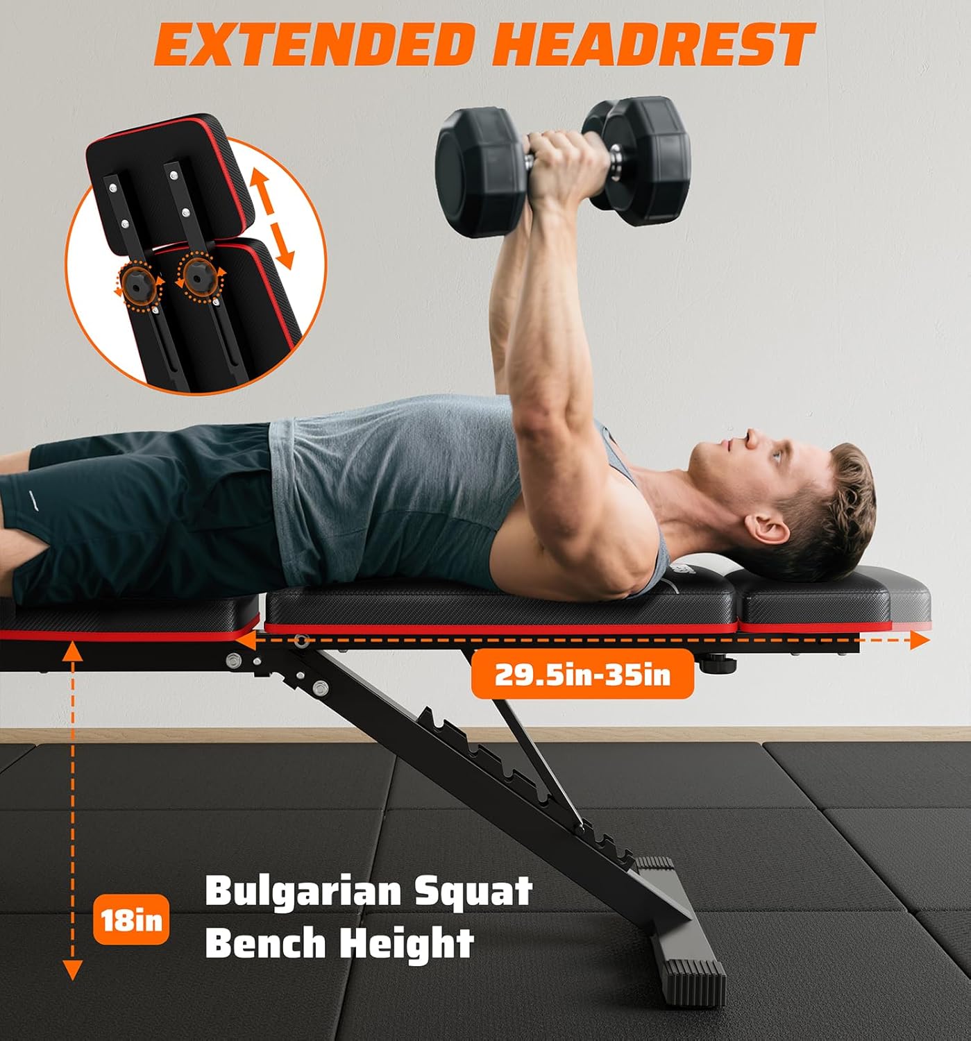 ม้านั่งยกน้ำหนักแบบพับได้สำหรั - Home Gym Weight Bench บทวิจารณ์และราคา